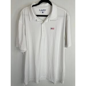 Chubbies Men's "The Weekend Has Arrived" Polo Shirt White XXL NWOT